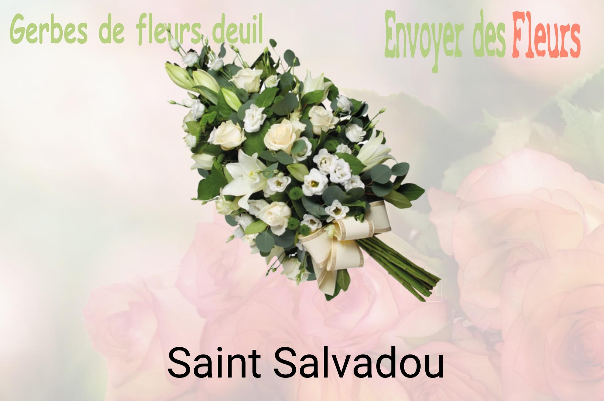 Gerbe de fleurs de deuil livrée à Saint-Salvadou